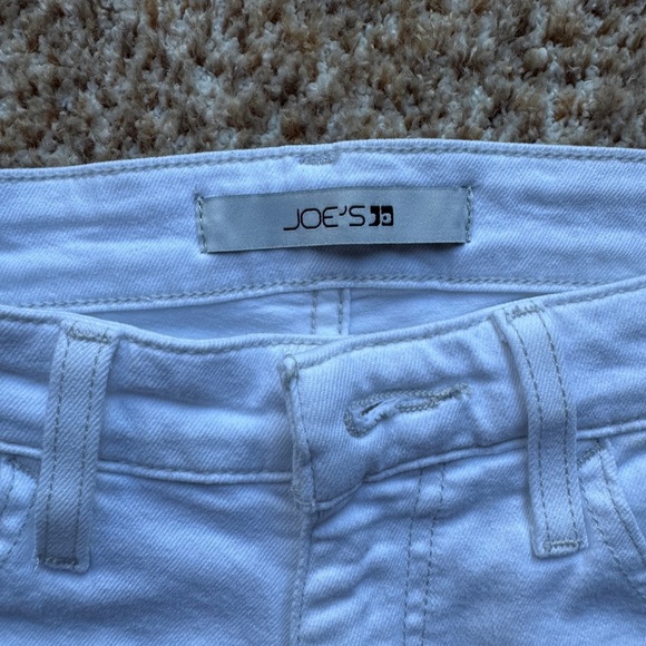 JOE'S JEANS NEW $188 White Mid-Rise Skinny Crop Jean Cut Hem Size 27 - Picture 2 of 6
